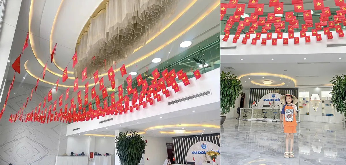Không khí chào mừng quốc khánh 02/09 tại Nha Khoa Quốc Tế