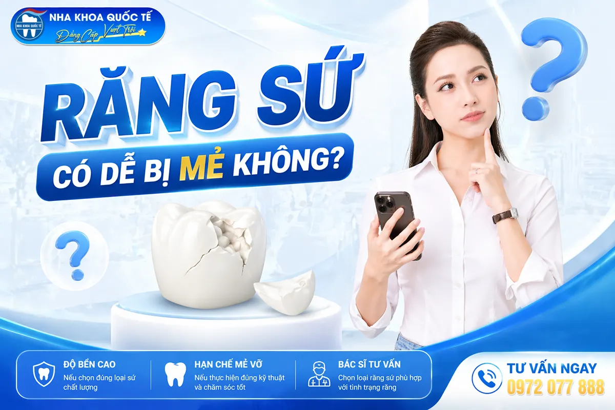 răng sứ dễ bị mẻ ko