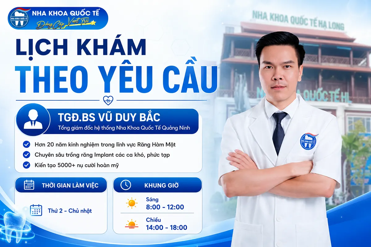 lịch khám răng miệng theo yêu cầu