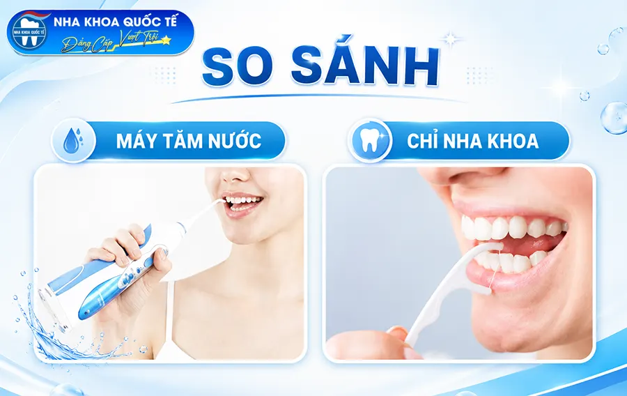 so sánh máy tăm nước và chỉ nha khoa