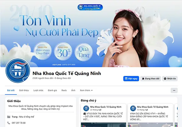fanpage Facebook nha khoa 2