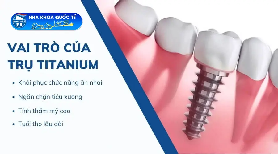 Vai trò của trụ implant titan