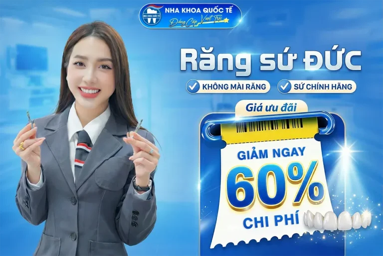 giảm 60% răng sứ Đức