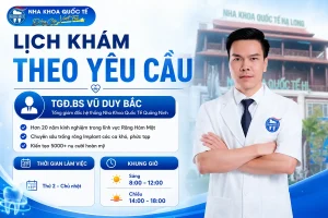 lịch khám răng miệng theo yêu cầu