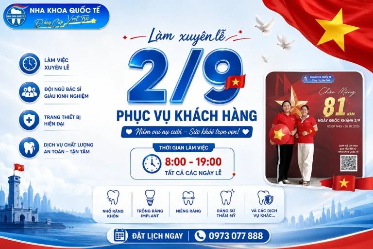 nha khoa làm xuyên lễ 2-9-2026